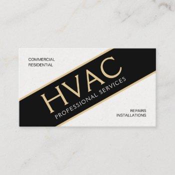beige black white modern hvac business card