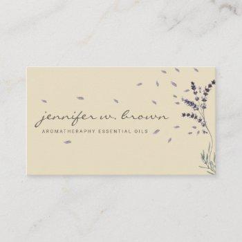 beige essential oils perfume botanical florist business card