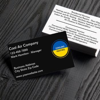 best air conditioning and heating  business card