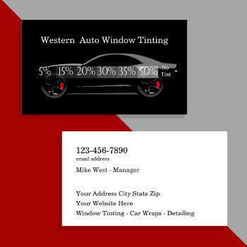 best car automotive window tinting business card