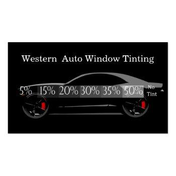 Small Best Car Automotive Window Tinting Business Card Front View