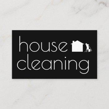 best classy house cleaning design business card