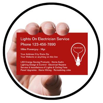 best electrician business card