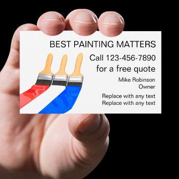 best paint contractor house painter business card