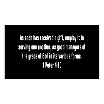 Small Bible Verse Volunteer Appreciation Gift Mini Business Card Back View