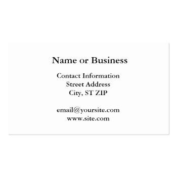 Small Black And White Downhill Skier Business Card Back View