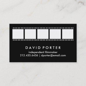 black and white film strip business card