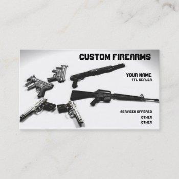 black and white firearms ffl dealer business card