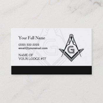 black and white freemason business cards