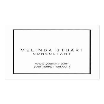 Small Black And White Modern Monogram Square Business Card Back View