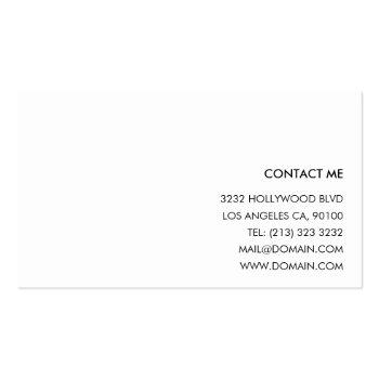 Small Black And White Personal Trainer Fitness Training Business Card Back View