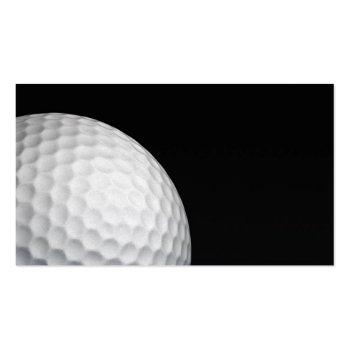 Small Black Background Business Card Golf Instructor Back View