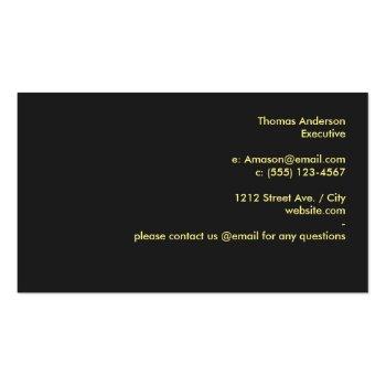 Small Black Background Magenta Accent Business Card Back View