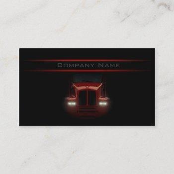 black design red truck front darker layout business card