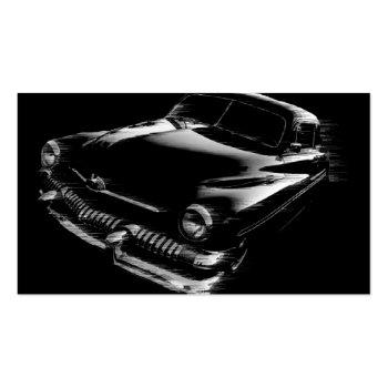 Small Black Flash Car Business Card Back View