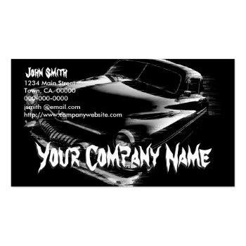 Small Black Flash Car Business Card Front View