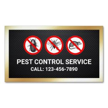 black gold bugs removal pest control service business card magnet