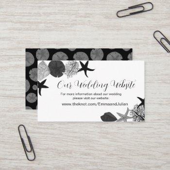 black-grey-white seashell casual  business card