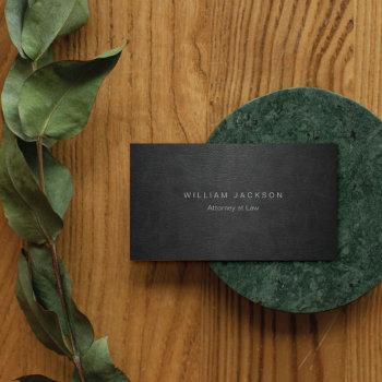 black leather look business card