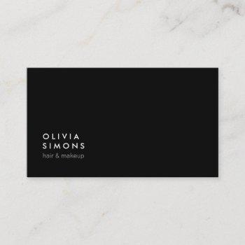 black minimalist business cards