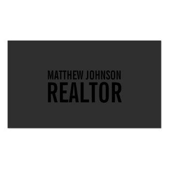Small Black Out Realtor | Business Cards Front View
