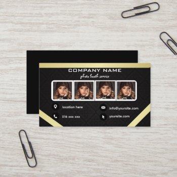 black photo booth business card