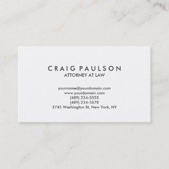 black white consultant attorney business card