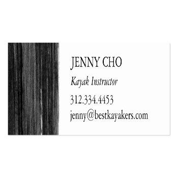 Small Black White Paint Stripe Business Card Back View