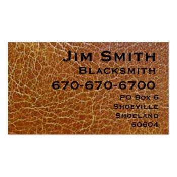 Small Blacksmith Business Card Front View