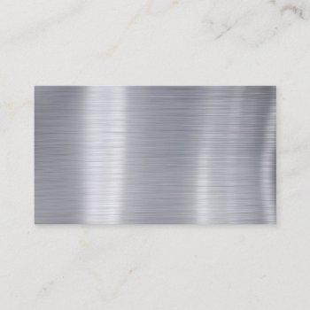 blank brushed aluminum "faux aluminum" business card