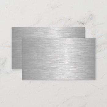 blank metallic looking double side business cards