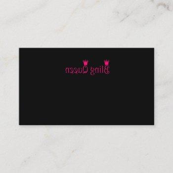 bling queen reverse pink paparazzi live mirror business card
