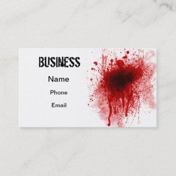 bloody business business card