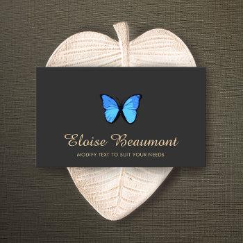 blue butterfly nature business card