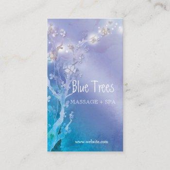 blue forest trees business appointment cards