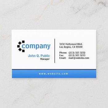 blue gradient bottom simple modern professional business card