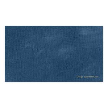 Small Blue Lawyer Scales Of Justice Gold Effect Canvas Business Card Back View