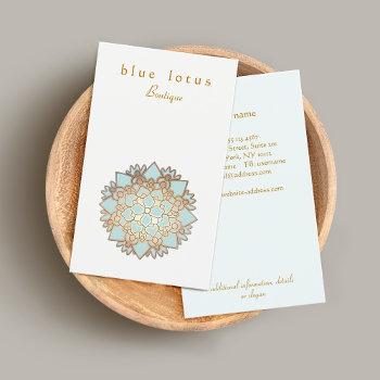 blue lotus logo holistic health and wellness business card