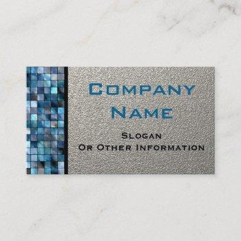 blue mosaic tiles business cards