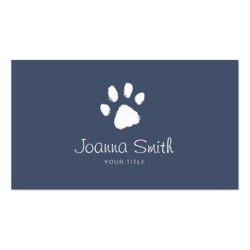 Small Blue Paw Dog Walking Pet Sitting Vet Appointment Front View
