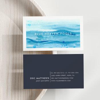 blue ripple | pool care or swim business card