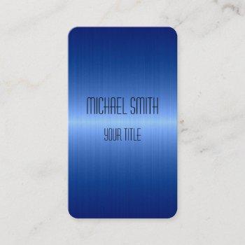 blue stainless steel metal business card