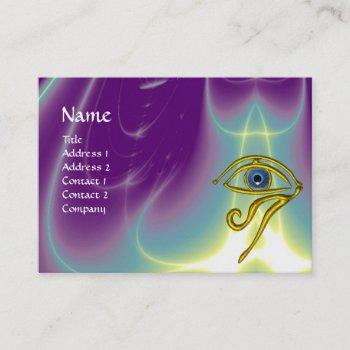 blue talisman, purple violet white business card