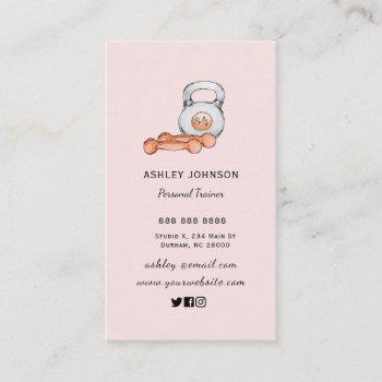 blush fitness gear personal trainer business card