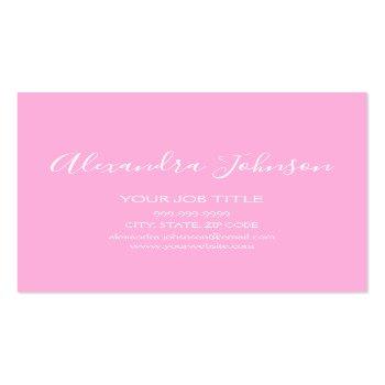 Small Blush Pink And Gold Foil Wash Girly Square Business Card Back View