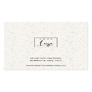 Small Blush Pink Ceramic Texture Earring Display Logo Business Card Back View