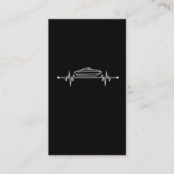 boat heartbeat speed boating captain business card