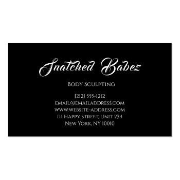 Small Body Sculpting Beauty Custom Logo Massage Studio   Business Card Back View