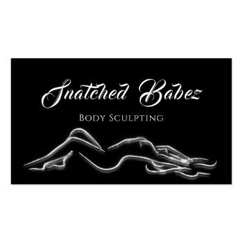 Small Body Sculpting Beauty Custom Logo Massage Studio   Business Card Front View