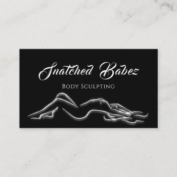 body sculpting beauty custom logo massage studio   business card